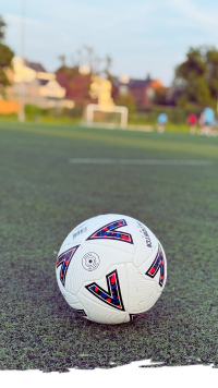Football at Denton session Man with football at Local Kickabout